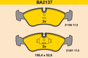 BA2137 BARUM sada brzdových platničiek kotúčovej brzdy BA2137 BARUM