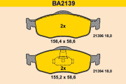 BA2139 Sada brzdových destiček, kotoučová brzda BARUM