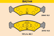BA2144 BARUM sada brzdových platničiek kotúčovej brzdy BA2144 BARUM