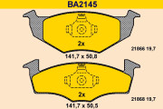 BA2145 BARUM sada brzdových platničiek kotúčovej brzdy BA2145 BARUM