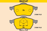 BA2147 BARUM sada brzdových platničiek kotúčovej brzdy BA2147 BARUM
