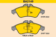 BA2149 BARUM sada brzdových platničiek kotúčovej brzdy BA2149 BARUM