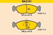 BA2151 Sada brzdových destiček, kotoučová brzda BARUM