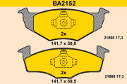 BA2152 BARUM sada brzdových platničiek kotúčovej brzdy BA2152 BARUM