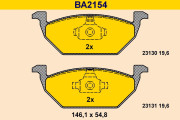 BA2154 Sada brzdových destiček, kotoučová brzda BARUM