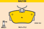 BA2159 Sada brzdových destiček, kotoučová brzda BARUM