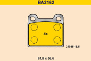 BA2162 BARUM sada brzdových platničiek kotúčovej brzdy BA2162 BARUM