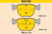 BA2166 Sada brzdových destiček, kotoučová brzda BARUM