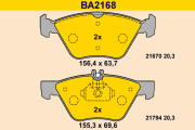 BA2168 BARUM sada brzdových platničiek kotúčovej brzdy BA2168 BARUM