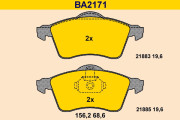 BA2171 BARUM sada brzdových platničiek kotúčovej brzdy BA2171 BARUM