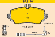 BA2176 BARUM sada brzdových platničiek kotúčovej brzdy BA2176 BARUM