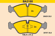 BA2188 Sada brzdových destiček, kotoučová brzda BARUM