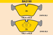 BA2190 BARUM sada brzdových platničiek kotúčovej brzdy BA2190 BARUM