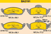BA2191 BARUM sada brzdových platničiek kotúčovej brzdy BA2191 BARUM