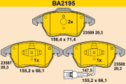 BA2195 Sada brzdových destiček, kotoučová brzda BARUM