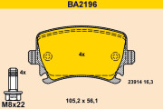 BA2196 BARUM sada brzdových platničiek kotúčovej brzdy BA2196 BARUM
