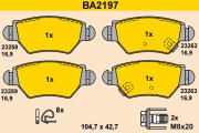 BA2197 BARUM sada brzdových platničiek kotúčovej brzdy BA2197 BARUM