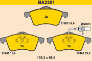 BA2201 BARUM sada brzdových platničiek kotúčovej brzdy BA2201 BARUM