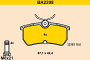 BA2208 BARUM sada brzdových platničiek kotúčovej brzdy BA2208 BARUM