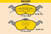 BA2209 BARUM sada brzdových platničiek kotúčovej brzdy BA2209 BARUM