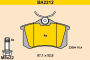 BA2212 BARUM sada brzdových platničiek kotúčovej brzdy BA2212 BARUM
