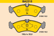BA2215 BARUM sada brzdových platničiek kotúčovej brzdy BA2215 BARUM