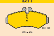 BA2216 BARUM sada brzdových platničiek kotúčovej brzdy BA2216 BARUM