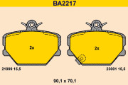 BA2217 Sada brzdových destiček, kotoučová brzda BARUM