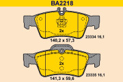 BA2218 BARUM sada brzdových platničiek kotúčovej brzdy BA2218 BARUM