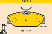 BA2219 BARUM sada brzdových platničiek kotúčovej brzdy BA2219 BARUM