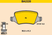 BA2220 BARUM sada brzdových platničiek kotúčovej brzdy BA2220 BARUM