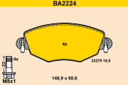 BA2224 BARUM sada brzdových platničiek kotúčovej brzdy BA2224 BARUM