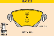 BA2225 BARUM sada brzdových platničiek kotúčovej brzdy BA2225 BARUM