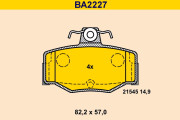 BA2227 BARUM sada brzdových platničiek kotúčovej brzdy BA2227 BARUM