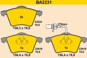 BA2231 BARUM sada brzdových platničiek kotúčovej brzdy BA2231 BARUM