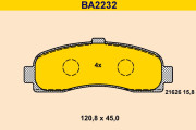 BA2232 BARUM sada brzdových platničiek kotúčovej brzdy BA2232 BARUM