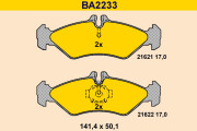 BA2233 BARUM sada brzdových platničiek kotúčovej brzdy BA2233 BARUM