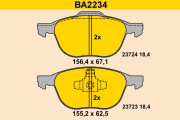 BA2234 BARUM sada brzdových platničiek kotúčovej brzdy BA2234 BARUM