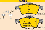 BA2235 BARUM sada brzdových platničiek kotúčovej brzdy BA2235 BARUM