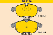 BA2236 BARUM sada brzdových platničiek kotúčovej brzdy BA2236 BARUM