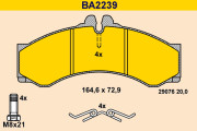 BA2239 BARUM sada brzdových platničiek kotúčovej brzdy BA2239 BARUM