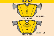 BA2240 BARUM sada brzdových platničiek kotúčovej brzdy BA2240 BARUM