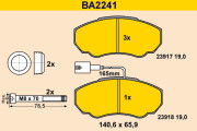 BA2241 BARUM sada brzdových platničiek kotúčovej brzdy BA2241 BARUM