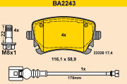 BA2243 BARUM sada brzdových platničiek kotúčovej brzdy BA2243 BARUM