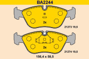 BA2244 BARUM sada brzdových platničiek kotúčovej brzdy BA2244 BARUM