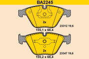 BA2245 BARUM sada brzdových platničiek kotúčovej brzdy BA2245 BARUM