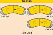 BA2249 BARUM sada brzdových platničiek kotúčovej brzdy BA2249 BARUM