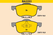 BA2253 BARUM sada brzdových platničiek kotúčovej brzdy BA2253 BARUM