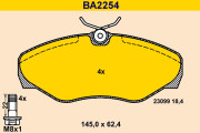 BA2254 BARUM sada brzdových platničiek kotúčovej brzdy BA2254 BARUM