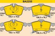 BA2255 BARUM sada brzdových platničiek kotúčovej brzdy BA2255 BARUM